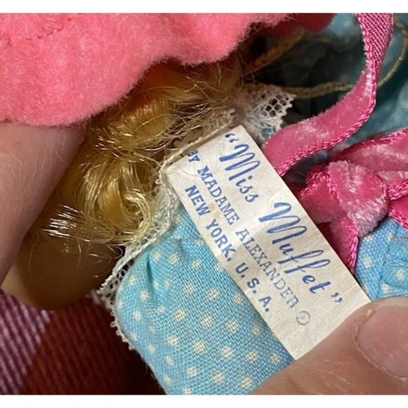 Cute Vintage Madame Alexander Little Miss Muffet Doll 8” No box/tags #452 1970s - Picture 3 of 7